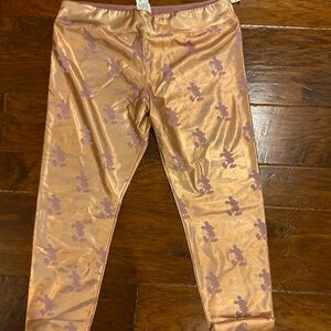 Disney Gold and Purple Mickey Mouse Leggings